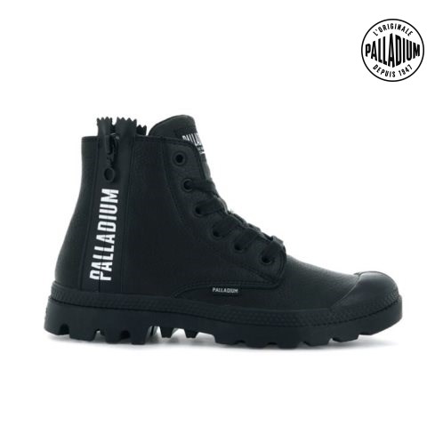 Bottes Palladium Pampa Ubn Zips Leather Femme Noir | FR HCY386F